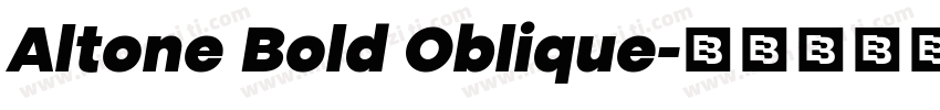 Altone Bold Oblique字体转换